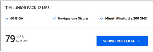 Tim junior pack 12 mesi